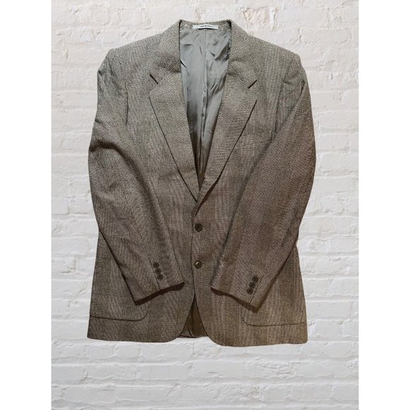 YSL YVES SAINT LAURENT 44R Gray Ivory Glenn Plaid Blazer Sport Coat Jacket - Picture 15 of 16